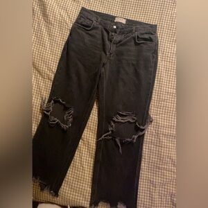 Distressed Black Women's Jeans- Free People 29!